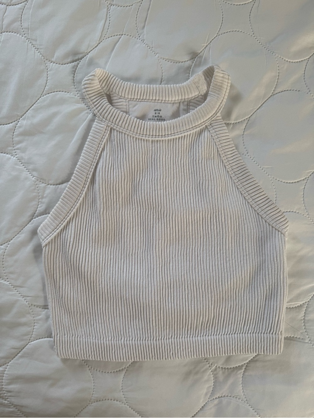 Aerie Real Good Ribbed Seamless Halter Tank
